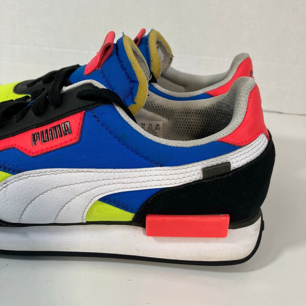 Puma Mens Sz 8.5 Future Rider Play On Colorful Retro Sneakers Mesh Suede - Picture 3 of 16